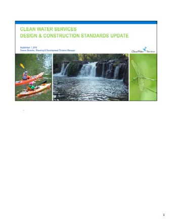 .  1 The D&amp;C has a number of Drivers including:   Watershed Based Permit   Operating and