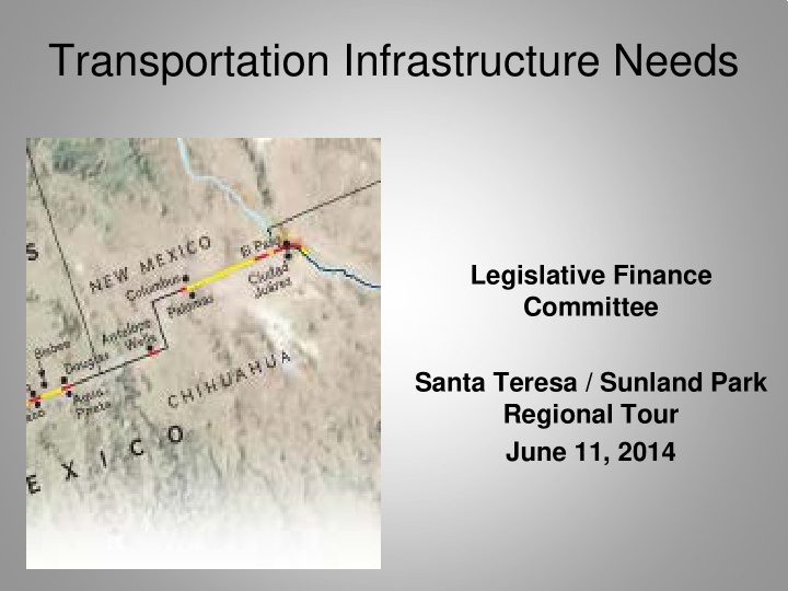 transportation infrastructure needs