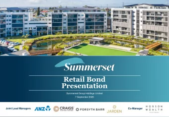 Presentation  Summerset Group Holdings Limited  7 September 2020  Joint Lead Managers  Co-Manager