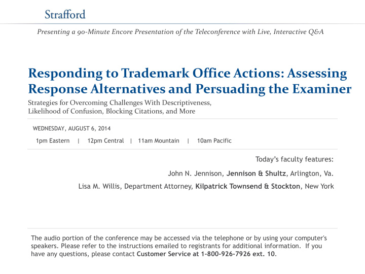 responding to trademark office actions assessing response