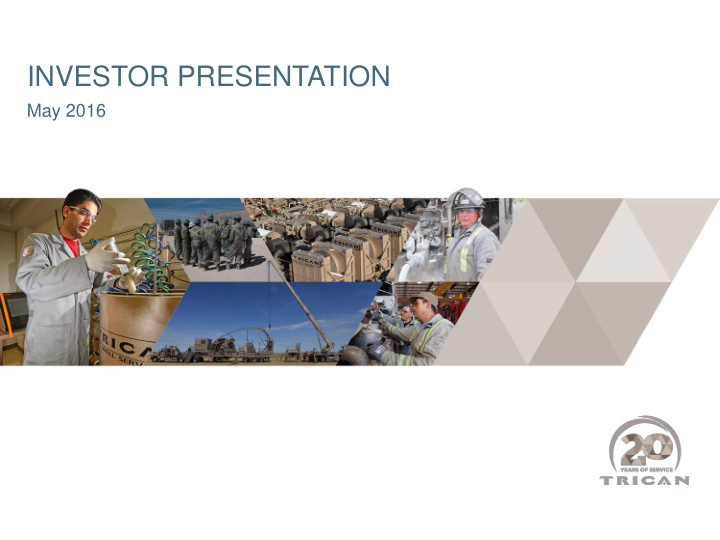 investor presentation