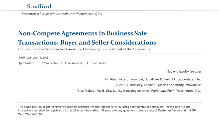transactions buyer and seller considerations