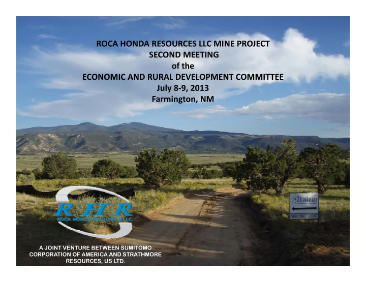 roca honda resources llc mine project second meeting