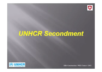 SHA Construction / WES Course / 2011  Wash officer  Office of the Director  Public Health &amp;