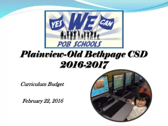 Cur  urri  ricu  culum  lum Bud  udge  get  Febr  brua  uary  ry 22  22, 20  2016  16  Curriculum