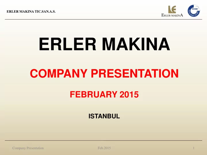 erler makina