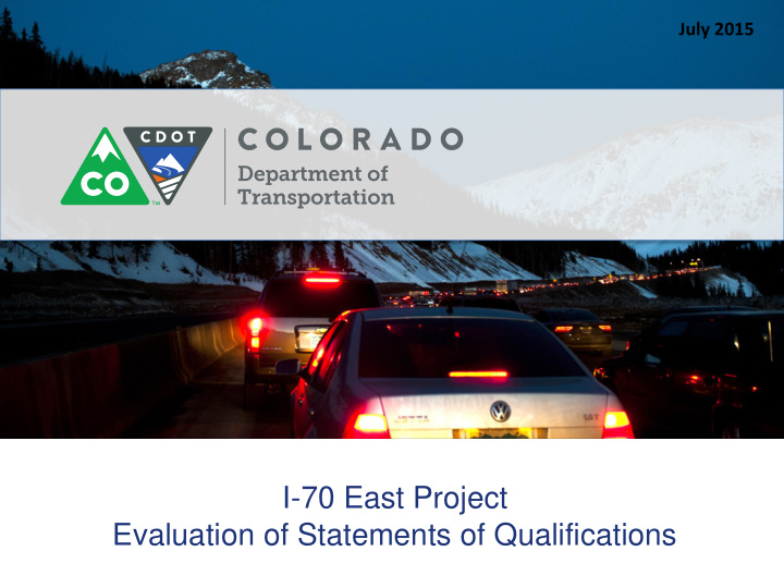 i 70 east project evaluation of statements of