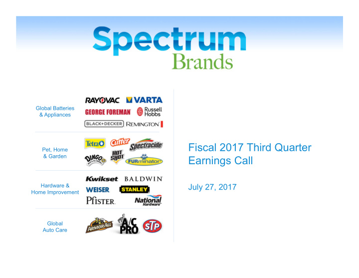 fiscal 2017 third quarter