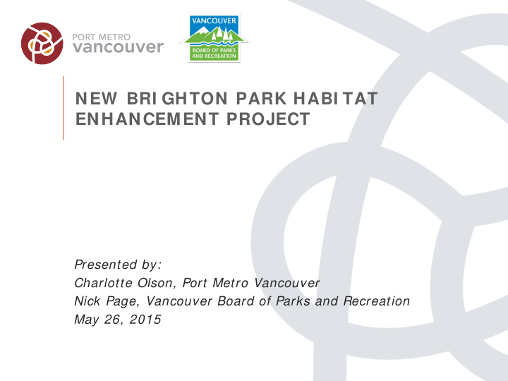 new bri ghton park habi tat enhancement project