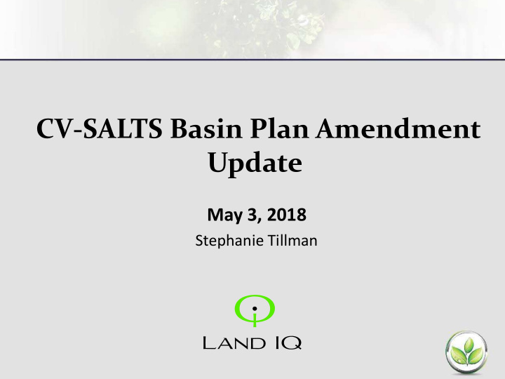 cv salts basin plan amendment update