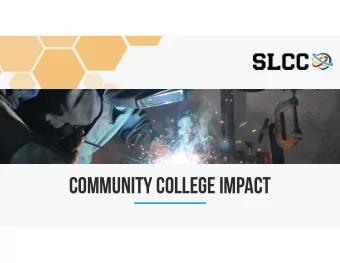 COMMUNITY COLLEGE IMPACT  CRITICAL ROLE OF COMMUNITY COLLEGES