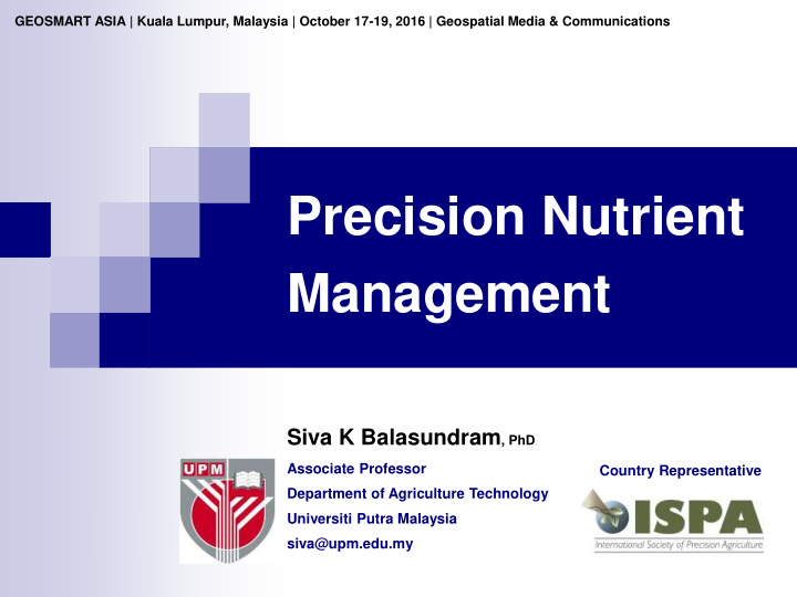 precision nutrient management