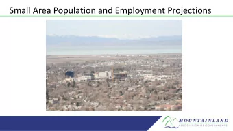 Small Area Population and Employment Projections  Gardner Policy Institute  By 2065 the state of