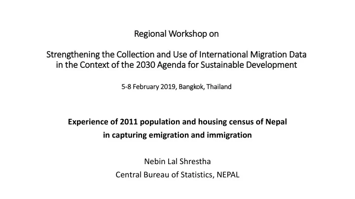 regional workshop on