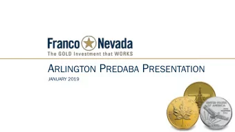 CAUTIONARY STATEMENT  Forward Looking Statements  This presentation contains forward looking