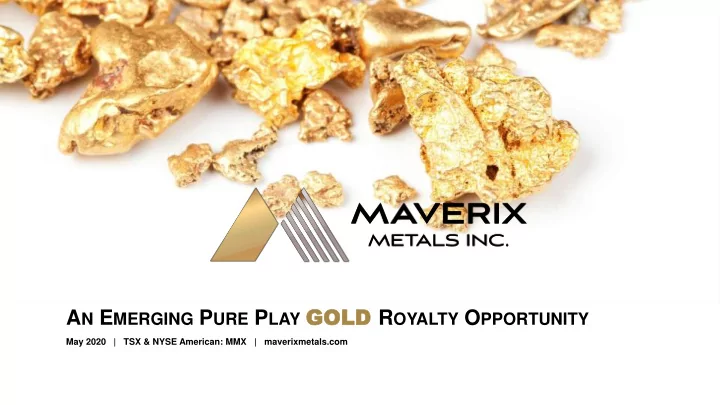 a n e merging p ure p lay gold