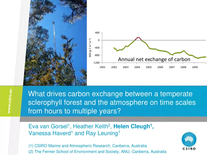 what drives carbon exchange between a temperate