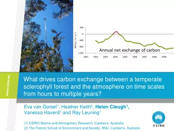 What drives carbon exchange between a temperate  sclerophyll forest and the atmosphere on time