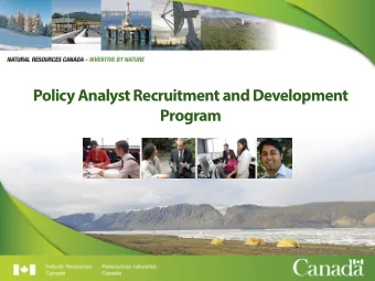 Policy Analyst Recruitment and Development  Program  2  Overview  Government of Canada context