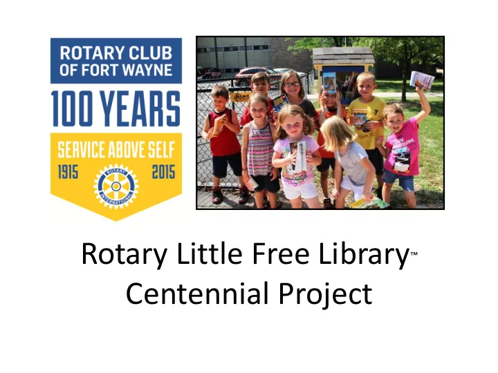 centennial project