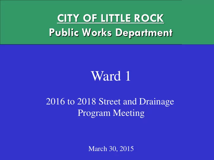 ward 1