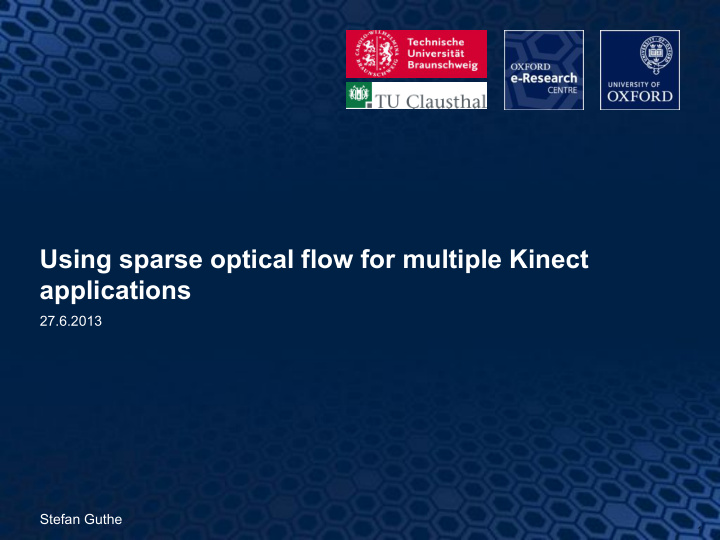 using sparse optical flow for multiple kinect applications