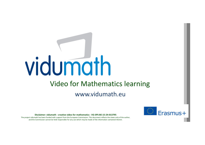 video for mathematics learning
