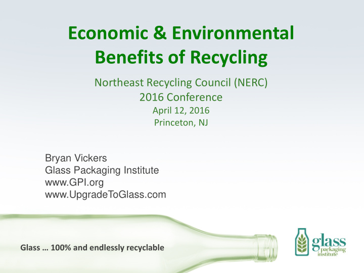 economic environmental benefits of recycling
