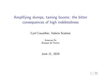 Amplifying slumps, taming booms: the bitter  consequences of high indebtedness  Cyril Couaillier,