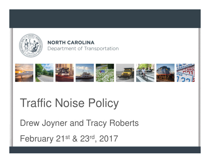 traffic noise policy