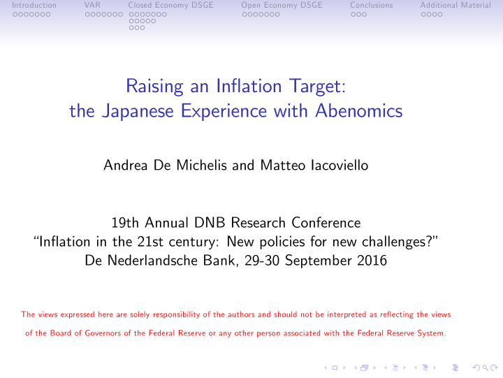 raising an inflation target the japanese experience with