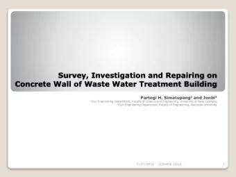 Survey, Investigation and Repairing on  Concrete Wall of Waste Water Treatment Building Partogi H.