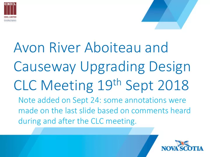 causeway upgrading design