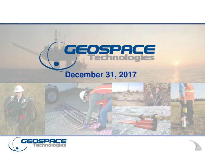 december 31 2017 forward looking statements
