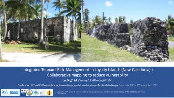 In  Integrated Tsu  sunami Risk  isk Management  t in  in Loyalty  ty Isla  Islands (N  (New Cale