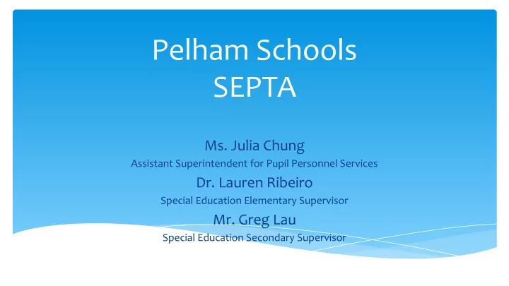 pelham schools septa