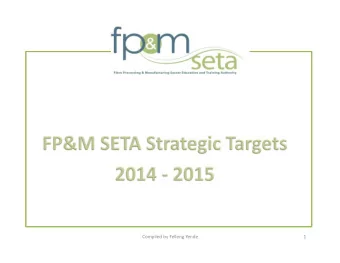 Compiled by Felleng Yende  1  Strategic Planning Framework  VISION   To be a credible and