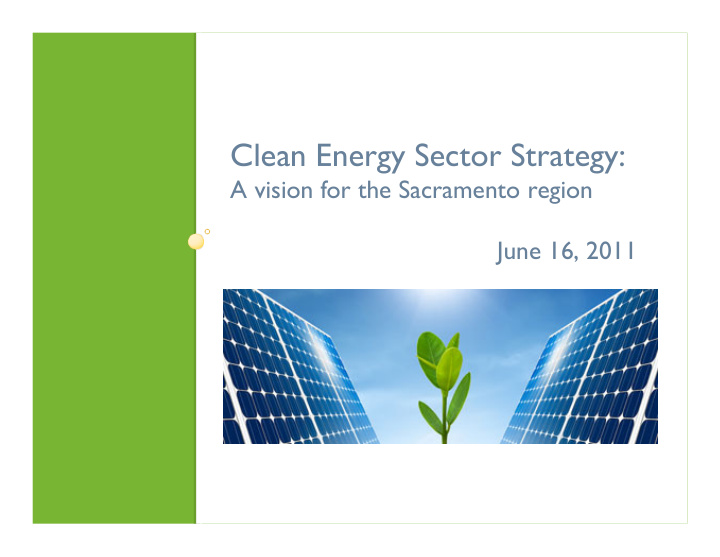 clean energy sector strategy