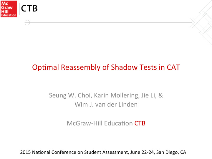 op mal reassembly of shadow tests in cat