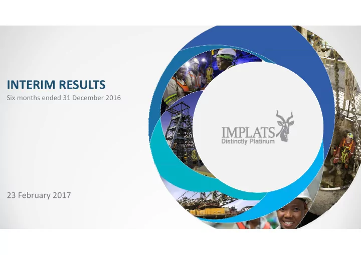 interim results
