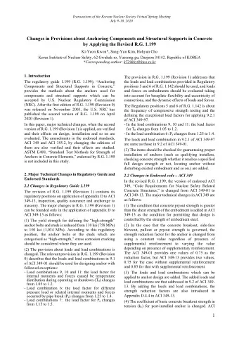 Changes in Provisions about Anchoring Components and Structural Supports in Concrete  by Applying