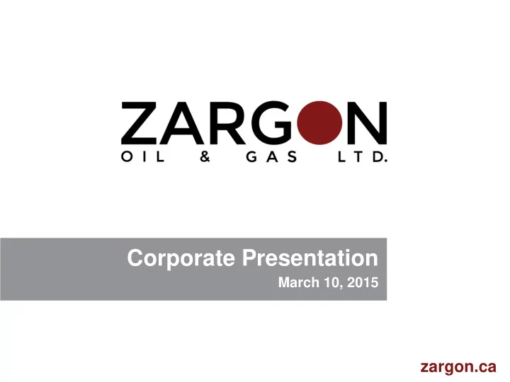 corporate presentation