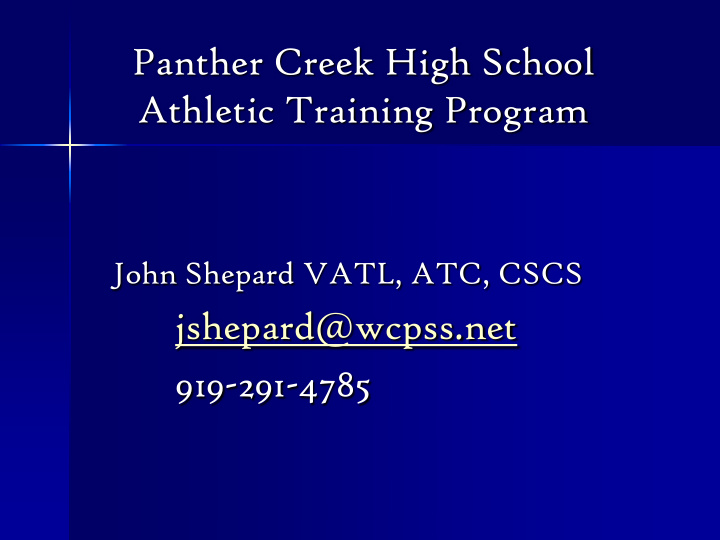 panther creek high school