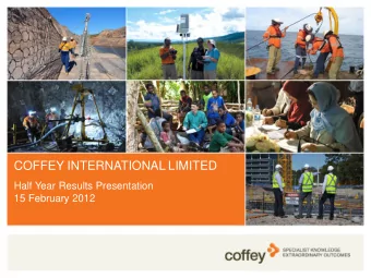 check  COFFEY INTERNATIONAL LIMITED  Photo by James Ball - www.dlscape.com  Half Year Results