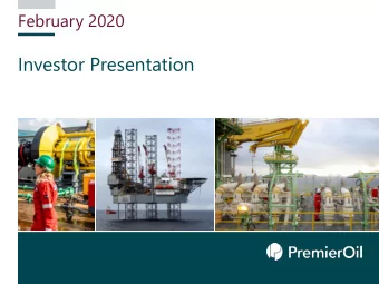 Investor Presentation  Highlights  Delivery against 2019 targets  2019 production of 78.4 kboepd,