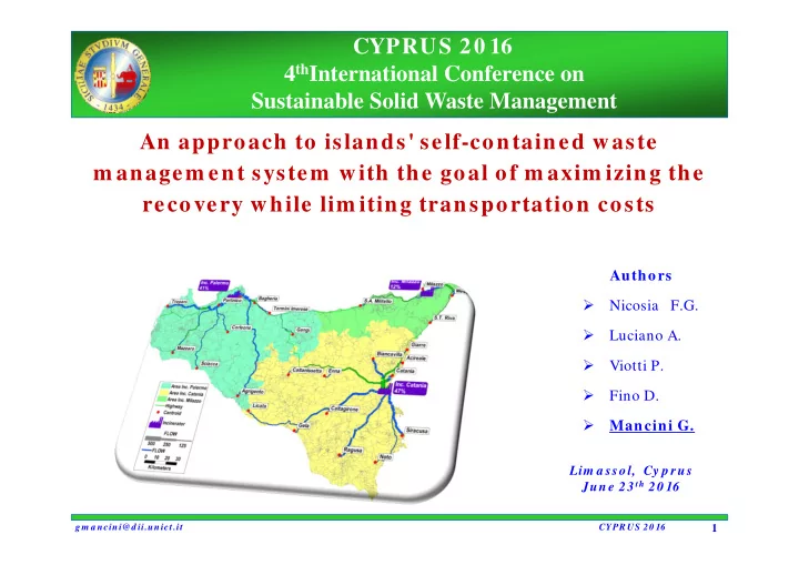 cyprus 20 16 4 th international conference on sustainable