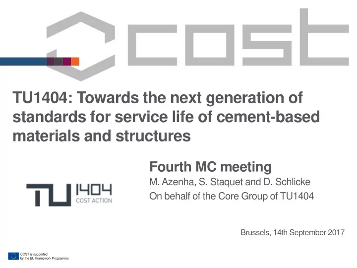 standards for service life of cement based