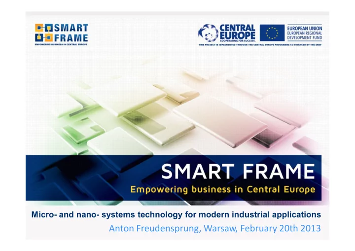 anton freudensprung warsaw february 20th 2013 smart frame