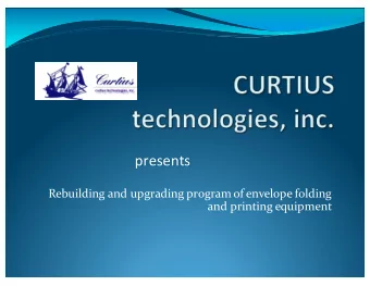 presents  Rebuilding and upgrading program of envelope folding   and printing