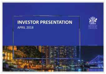 INVESTOR PRESENTATION  APRIL 2018  L E G A L  N O T I C E  This document and the information herein